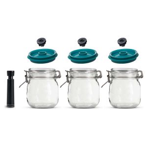 Airtender - Set essentiel sous-vide (3 bo&icirc;tes + 1 pompe vide d'air)