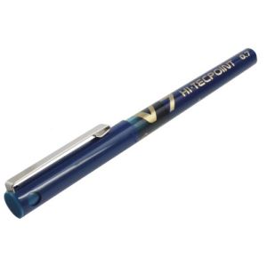 Pilot 12 stylos roller V7 Hi-Tec bleus pointe aiguille (0,7 mm)