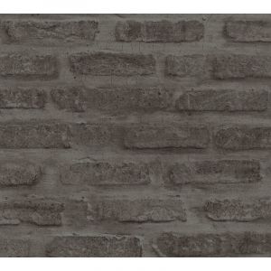 Papier peint aspect pierre carrelage 374223 GU papier peint intissé lisse avec un dessin nature mat gris noir 5,33 m2 Profhome