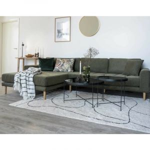 Table basse style contemporain 48 cm noir