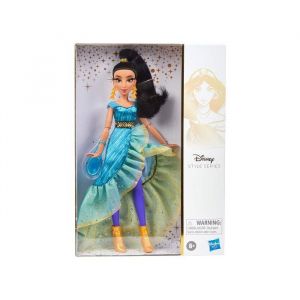 Coffret disney aladdin : poupee jasmine style 30cm - set poupee mannequin princesse + 1 carte animaux
