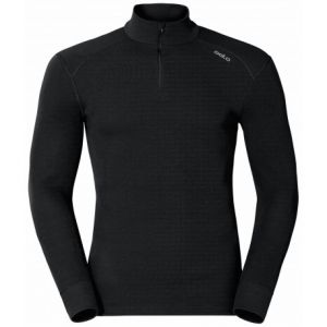 Odlo Originals Warm T-Shirt chaud col zipp manches longues homme Noir Taille Fabricant : XXL
