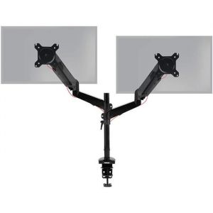 Duronic DMG52 Support Double 2 &eacute;crans PC &agrave; Pince pour Bureau | M&eacute;canisme &agrave; gaz | Ajustement &agrave; la vol&eacute;e | Hauteur Ajustable | Rot