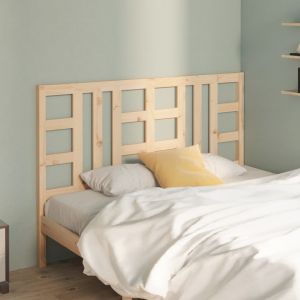 VidaXL Tête de lit 141x4x100 cm Bois massif de pin - Brun