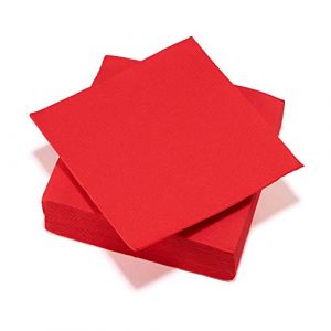 40 Serviettes Rouge en papier Tex Touch FSC- 38x38cm