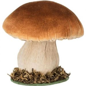 Le géant de la fête Champignon déco socle bois mousse 10x10.5cm brun - chaks 90399