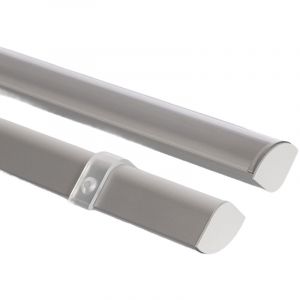 Profilé Aluminium pour Angle avec Capot Continu pour Ruban LED jusqu'à 20mm Capot circulaire transparent 6 m
