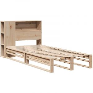 VidaXL Lit bibliothèque sans matelas 90x190 cm bois massif