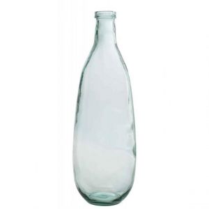 Vase Design en Verre "Bouteille" 75cm Transparent Prix