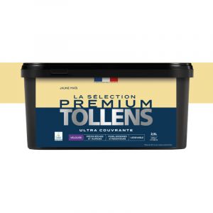 Tollens Peinture int&eacute;rieure couleurs - La S&eacute;lection Premium Velours - Ultra Couvrante - Jaune Ma&iuml;s 2,5 L - 30m&sup2;
