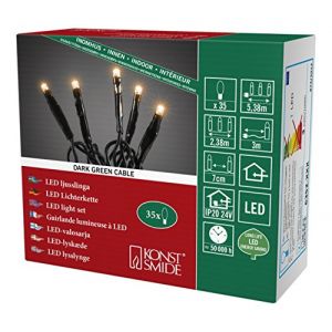 Konstsmide 6352-820 Guirlande Lumineuse à Micro LED, Plastique, 2 W, Or