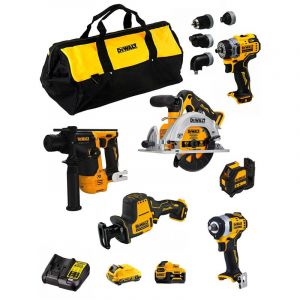 Image de Dewalt Kit D12K602 (DCS512 DCS312 DCD703 DCH072 DCF901 DCE088 1 x 3,0 Ah 1 x 5,0 Ah DCB107 Sac)