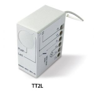 Logique de commande miniaturisée NICE pour commande d'installations éclairage, portails, porte de garage 230V - TT2D