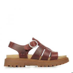 Timberland Pour femme. Sandales en cuir Clairemont Way Fisherman rouge