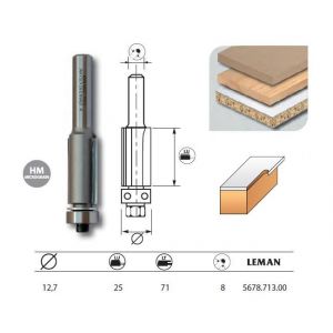 Leman Mèche d'affleureuse droite diam. 12,7 long. 71 q.8 + guide 5678.713.00