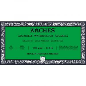 Arches Watercolour Cold Pressed Carnet de croquis 15 x 30 cm 300 g