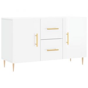 Jinlefu - Furniture Limited - Buffet blanc brillant 100x36x60 cm bois