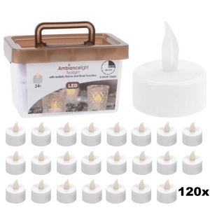 Ambiance Theelichtjes LED - Box met 120 stuks INCLUSIEF batterij EN Timer