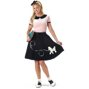 Déguisement 50's noir pour femme