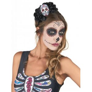 Serre tête Crâne Multicolore Dia De Los Muertos adulte Taille Unique