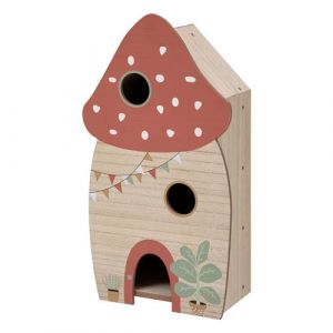 Pegane Jeu maison champignon pour enfant en bois - Longueur 33 x Profondeur 19 x Hauteur 60 cm -