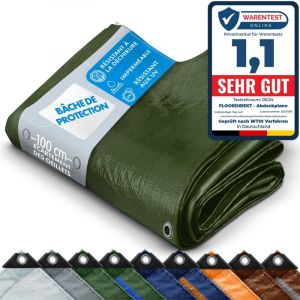 B&acirc;che de protection imperm&eacute;able 140 g/m&sup2; Vert 6 x 8 m