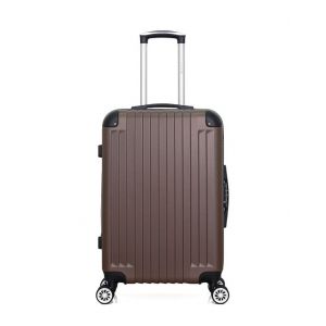 Valise Moyen Séjour 4 roues simples Tage 65 cm marron