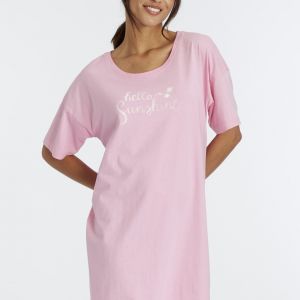 Robe Tshirt en coton - Rose