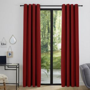 Univers décor Lot de 2 Rideaux occultant 140 x 260 cm 'Night' Cerise