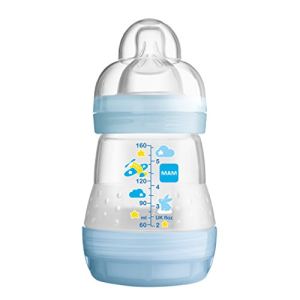Image de Mam Biberon &agrave; col large anticolique 160 ml avec t&eacute;tine en silicone T1
