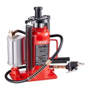 Cric Bouteille Hydraulique Pneumatique-VEVOR-Capacité 20 T-Plage de Levage 260-495 mm-avec Pompe