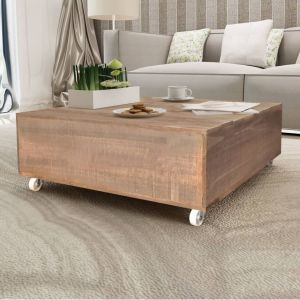 Image de VidaXL Table basse Bois massif Marron. Produit Neuf ! Garantie 0 ans !