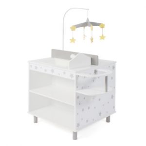 Bayer Chic 2000 Table à langer pour poupée multifonction bois Puntos grey