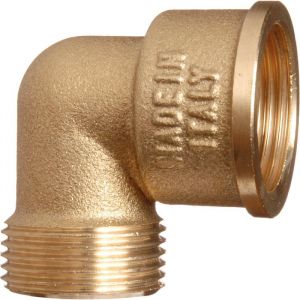 Raccord laiton coudé 90° à visser - M 1'1/2 - F 1'1/2 - Comisa