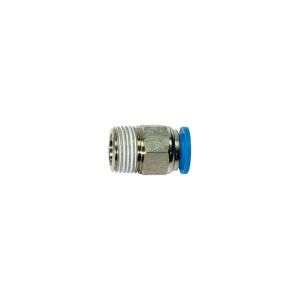 Riegler Raccord droit « Serie bleue » - R 1/8 A - Pour tuyau de diamètre extérieur de 12 mm - Pression de travail max. 15 bar - Plastique/laiton vern.