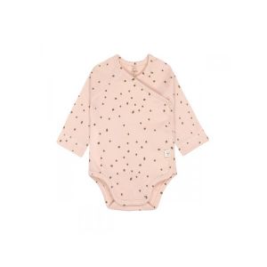 Image de L&auml;ssig Body manches longues pointill&eacute;s rose poudr&eacute; 50/56, 0-2 mois