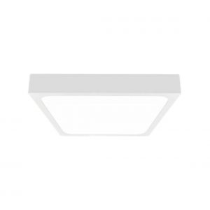 V-TAC VT-8624W-SQ plafonnier led 24W IP44 carré blanc 360° design moderne 4000K - sku 7628