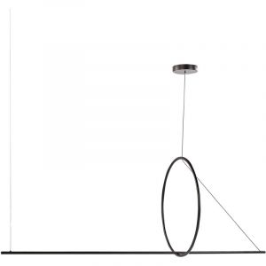 Beliani Lampe Suspendue Led En Métal Noir Tamor