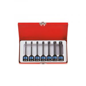 King tony Coffret de 7 douilles tournevis à choc longues 1/2- Torx - T25 à T60