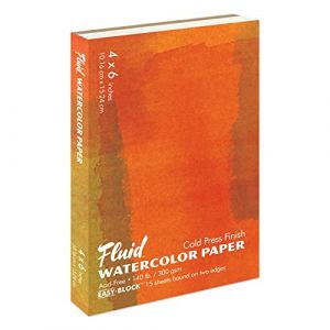 Speedball Fluid Artist Watercolor Paper Bloc de papier Blanc 4 x 6