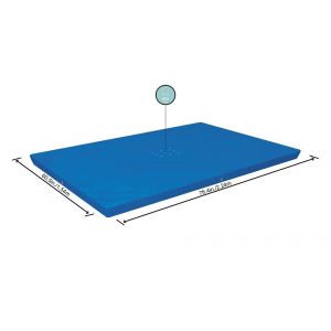Bestway Bâche 4 saisons 224 x 154 cm pour piscine hors sol Steel Pro rectangulaire 221 x 150 cm