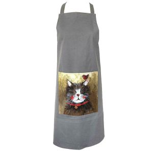 ALEX CLARK Tablier en coton chat par Alex Clark