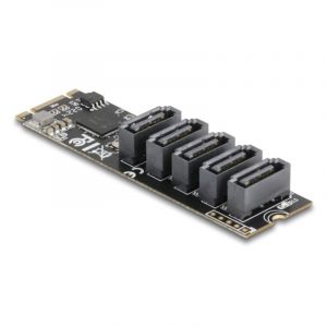 Delock Contr&ocirc;leur M.2 64241 5x SATA 6 Gbps JMicron B+M Key