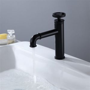 Image de Robinet mitigeur lavabo salle de bain style rétro Noir