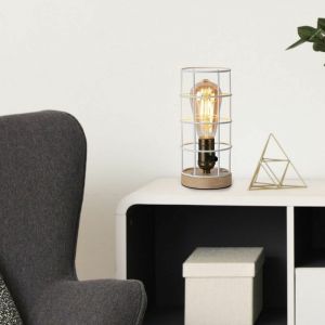 Image de Barcelona led Lampe de table de style industriel 'GREGOR' - Couleur :Blanc