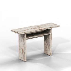 Image de Table console extensible LOUPA vintage plateau rabattable pieds extensibles