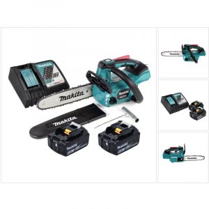 Makita DUC 254 RG 18 V Tron&ccedil;onneuse sans fil 25 cm brushless + 2x Batteries 6.0 Ah + Chargeur