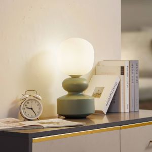 Lucande - Lampe à poser 'Fidelo' en céramique pour salon & salle à manger