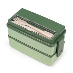 Dam Boîte hermétique de 2 étages pour conserver les aliments. Inclut des couverts.