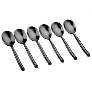 6 Petites cuillères Knut noires